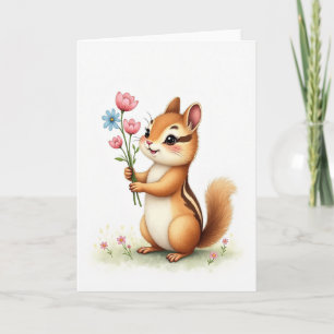 Charming Striped Animal Day Card