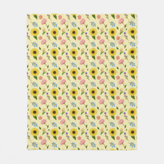 Charming Summer Meadow Floral pattern blanket
