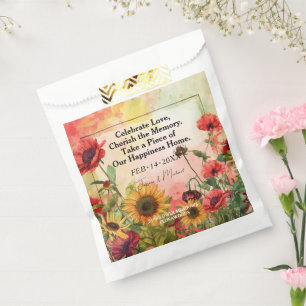 🌻Charming Sunny Petals & Scarlet Blooms Favour Bags