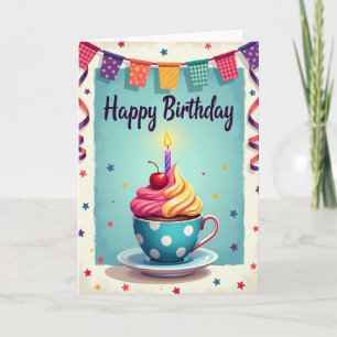 Charming Teacup Birthday Card