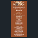 Charming Terracotta Pampas Grass Floral Wedding  Programme<br><div class="desc">Charming design featuring watercolour pampas grass,  dried palm leaves,  flowers,  on terracotta background. Use Personalise tool to add your info. Matching items could be found in my Terracotta Collection.</div>