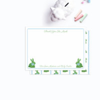 Charming Topiary Rabbit Blue Bow Boy Baby Shower