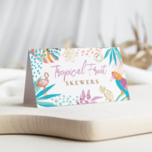 Charming Tropical Party Food Labels