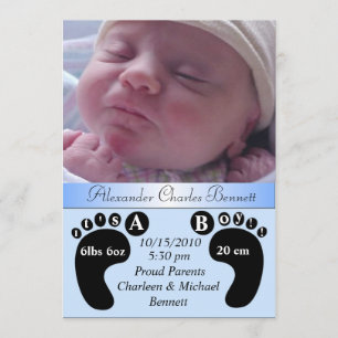 Charming & Unique Baby Birth Announcement