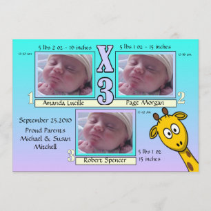 Charming & Unique Baby Birth Announcement