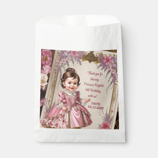 Charming Victorian 6th Birthday  Favour Bags (Front)