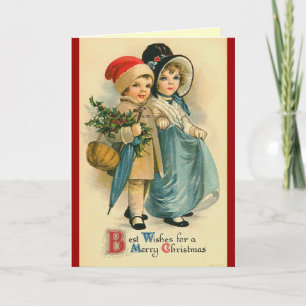 Charming Victorian Christmas Card