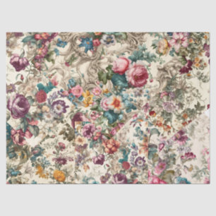 Charming Vintage Ephemera Floral Decoupage Tissue Paper