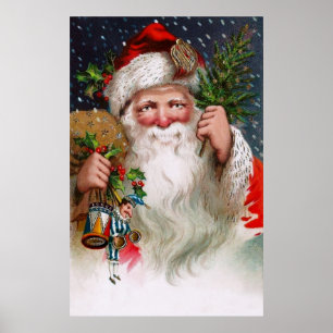 Charming Vintage Santa Claus Poster
