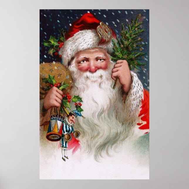 Charming Vintage Santa Claus Poster (Front)