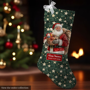 Charming Vintage Santa Stocking Personalised