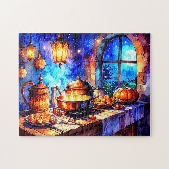 Charming Warm Comfy Kitchen Cooking  Jigsaw Puzzle (Horizontal)