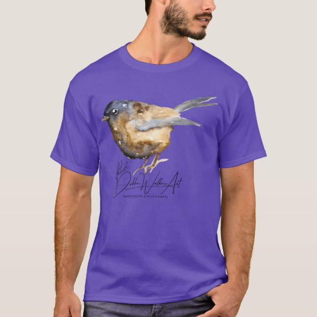 Charming Watercolor Bird funny T-Shirt (Front)