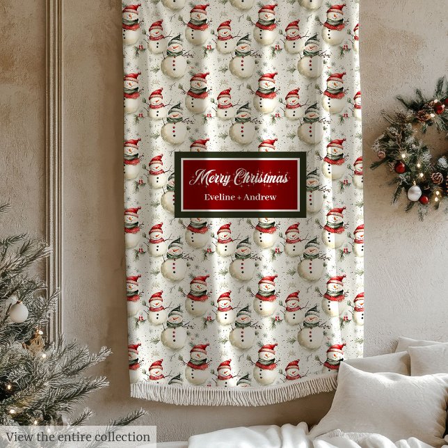 Charming watercolor blanket with red and green (Charming watercolor blanket with red and green)