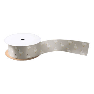 Charming Watercolor Duck Easter Ribbon Satin Ribbon