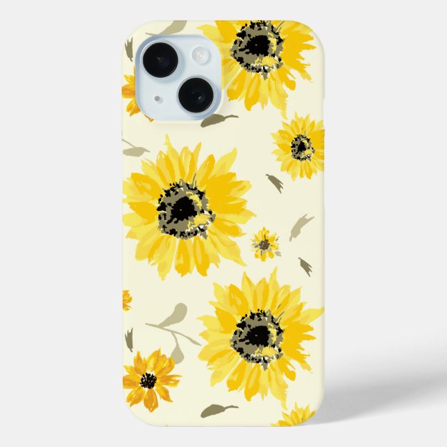 Charming Watercolor Yellow Sunflower Case-Mate iPhone Case (Back)