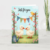 Charming Waterfowl Birthday Card
