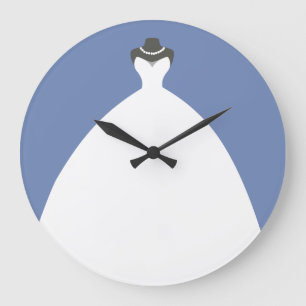 Charming Wedding Dress Large Clock
