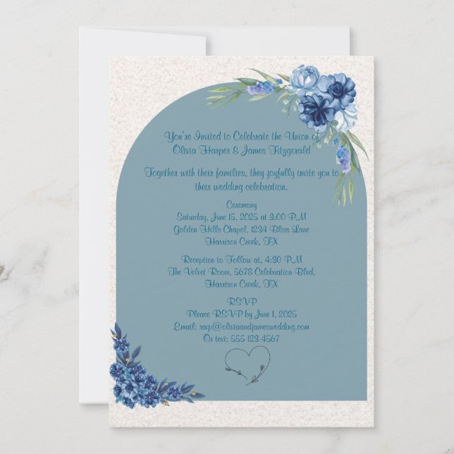 Charming Wedding Invitation  (Front)