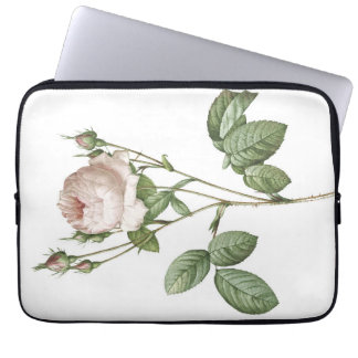 Charming White Rose Botanical  Laptop Sleeve
