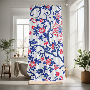 Charming wild floral decorative eye-catching shower curtain