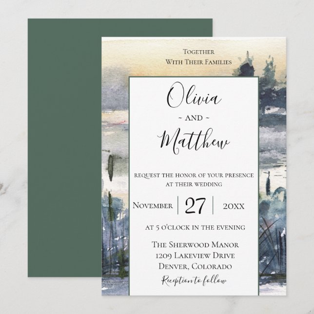 Charming Wildwood Wedding Invitation (Front/Back)