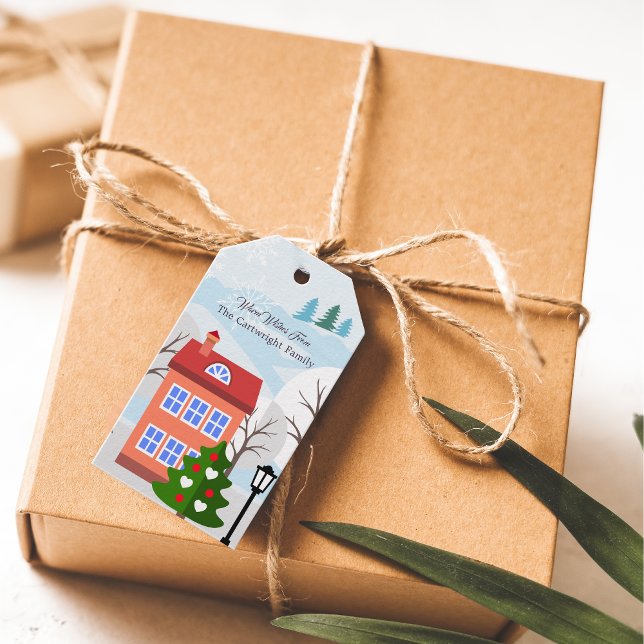 Charming Winter Village Holiday Gift Tag (Creator Uploaded)