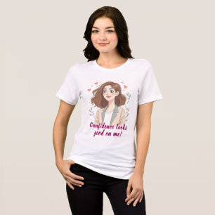 Charming Woman with Wavy Hair Tri-Blend Shirt