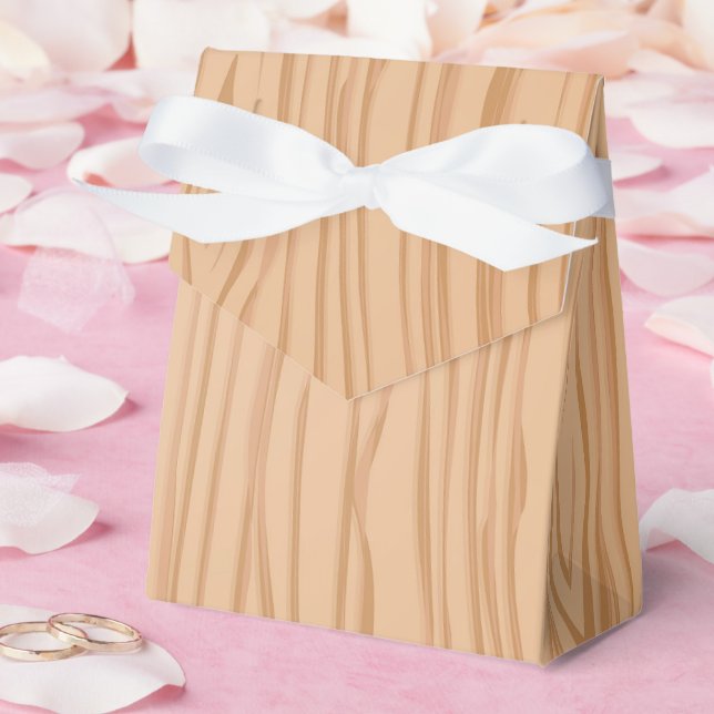 Charming Wood Pattern Celebration Tent Favour Box (Wedding)
