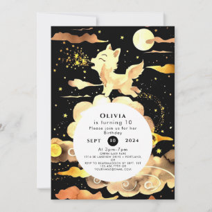 Charming Woodland Wolf Birthday Invitation