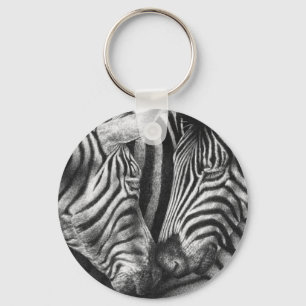 Charming Zebra Keychain