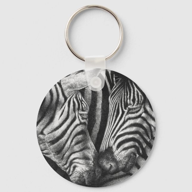 Charming Zebra Keychain (Front)