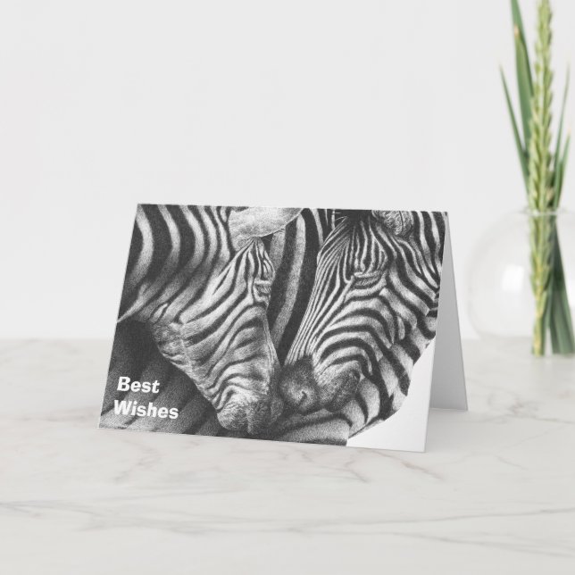 Charming Zebras Birthday Card (Front)
