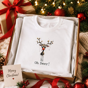 Charmingly Quirky Christmas Oh Deer! T-Shirt