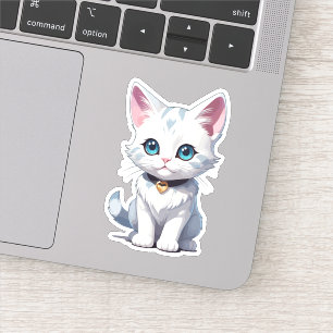 Charmingly White Cat Design