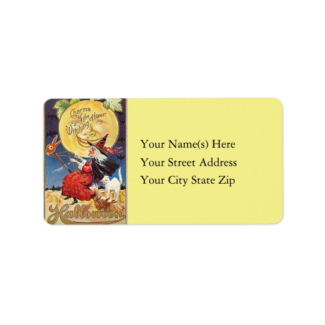 Charms of the Witching Hour Vintage Address Label (Front)