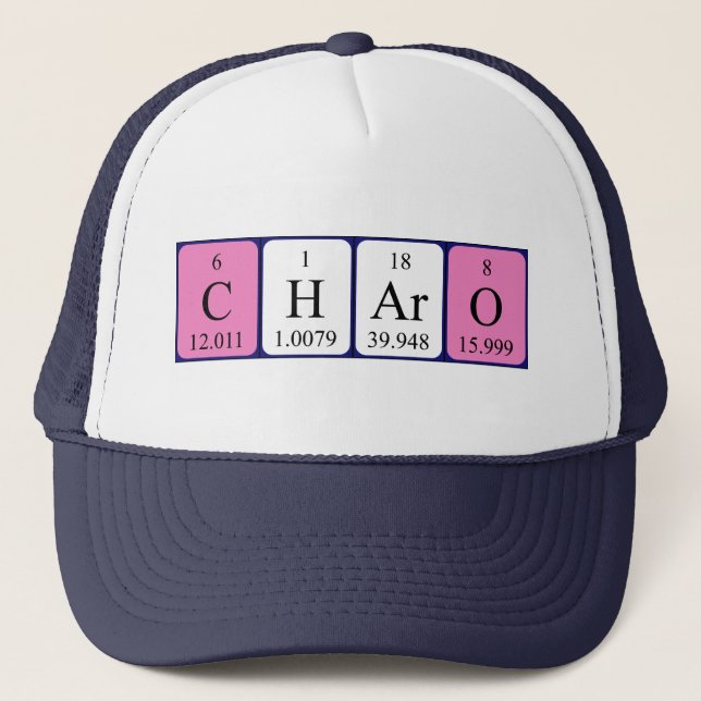 Charo periodic table name hat (Front)