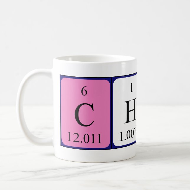 Charo periodic table name mug (Left)