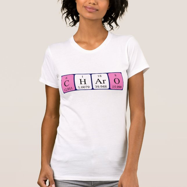 Charo periodic table name shirt (Front)