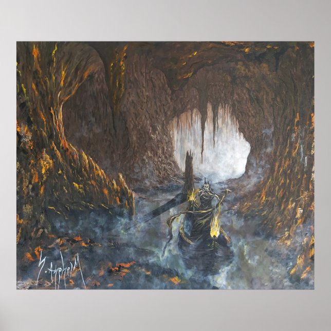 Charon, The Transporter. 120x100cm canvas painting Poster (Front)