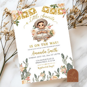 Charra Ivory Roses Señorita On The Way Baby Shower Invitation