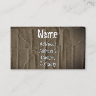 Charred Cardboard Business Card