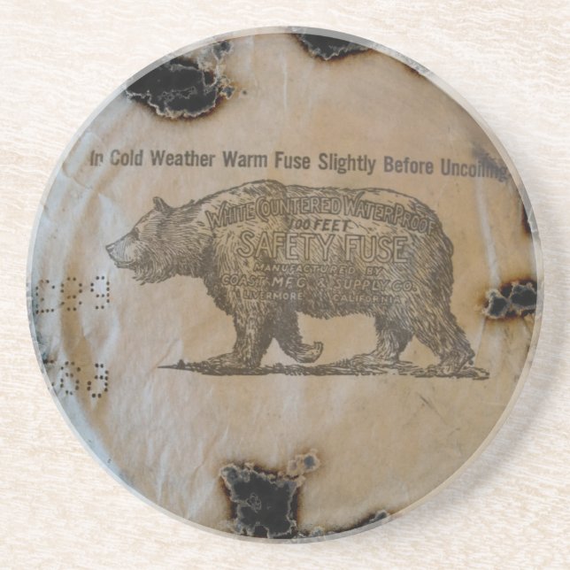 Charred Rolled Fuse Coaster (Front)