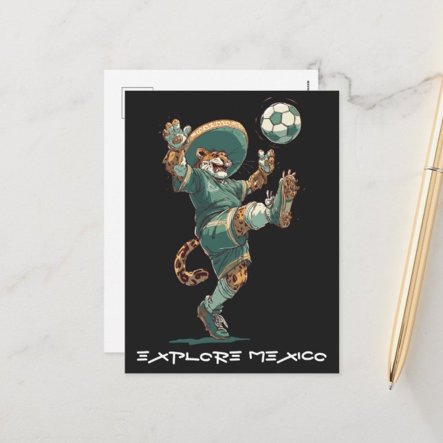 Charro Jaguar Striker Holiday Postcard (Front/Back In Situ)
