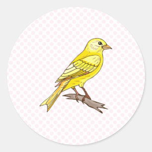 Charry Canary Classic Round Sticker