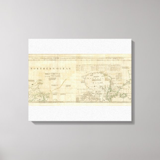 Chart containing part of the Icy Sea Canvas Print (Front)