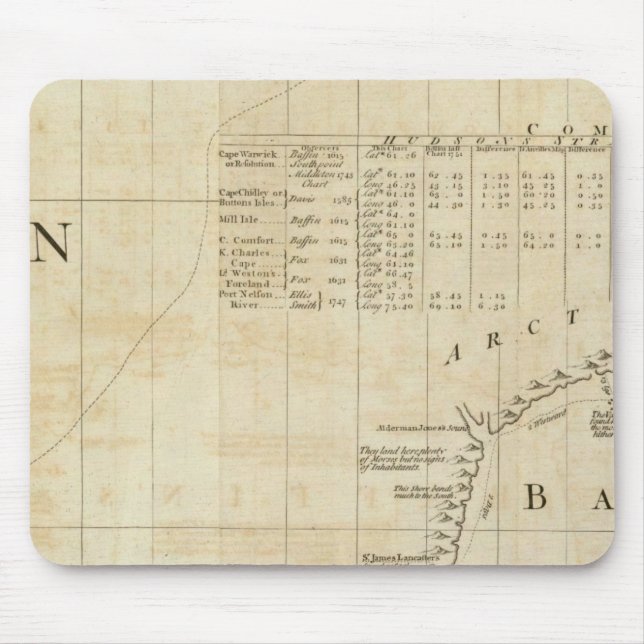 Chart containing part of the Icy Sea Mouse Mat (Front)