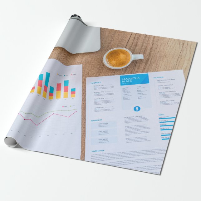 Chart Financial Financial Data Wrapping Paper (Unrolled)