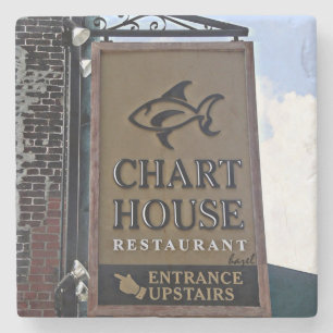 Chart House, Savannah, Georgia Marble Coaster