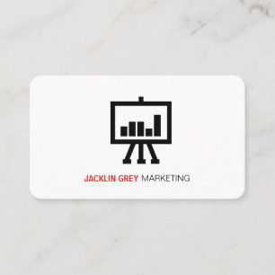 Chart icon business card